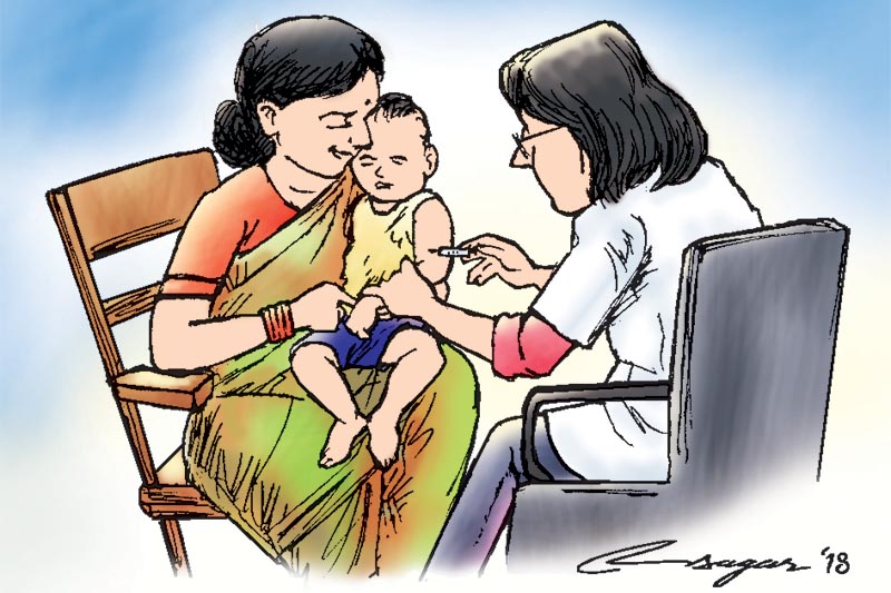 २७ प्रतिशत बालबालिका दादुरा खोपबाट छुटे : Nagarik News