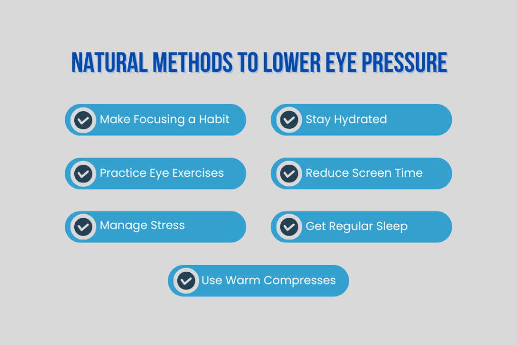 List of methods to lower eye pressure naturally